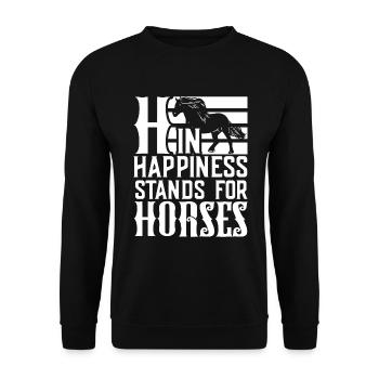 Pferd Reiterin Pferdeliebhaberin Pferdesportler - Unisex Pullover - Schwarz - Vorne - Alina (178cm) & Michal (187cm)