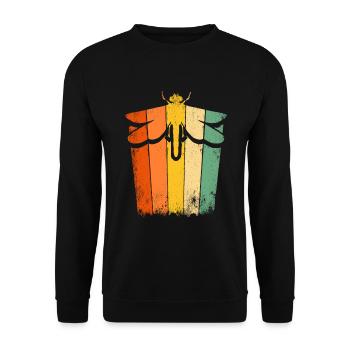 Dragonfly Insect Dragonflies Retro Entomologist Insects - Unisex Sweatshirt - black - Front - Alina (178cm) & Michal (187cm)
