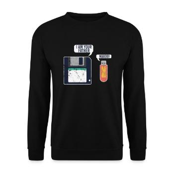 Programmeur de clés USB et de disquettes - Sweat-shirt Unisexe - noir - Devant - Alina (178cm) & Michal (187cm)