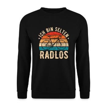 Je suis rarement sans roue pour les cyclistes - Sweat-shirt Unisexe - noir - Devant - Alina (178cm) & Michal (187cm)