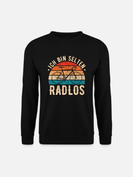Ich bin selten Radlos für Fahrad fahrer - Unisex Pullover - Schwarz