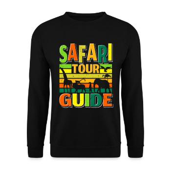Safari Tour Guide - Unisex Pullover - Schwarz - Vorne - Alina (178cm) & Michal (187cm)