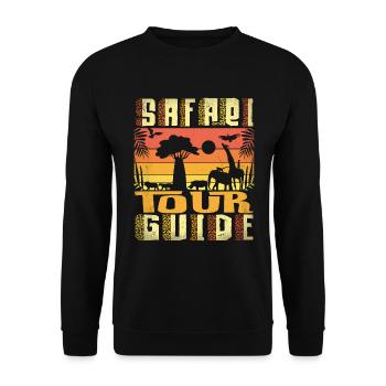 Safari Tour Guide - Unisex Pullover - Schwarz - Vorne - Alina (178cm) & Michal (187cm)
