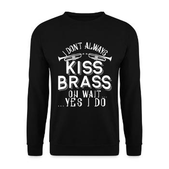 Trumpeter Trumpet Instrument Brass Music - Unisex Sweatshirt - black - Front - Alina (178cm) & Michal (187cm)
