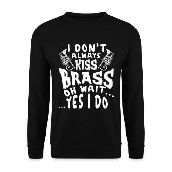 Trumpeter Trumpet Instrument Brass Music - Unisex Sweatshirt - black - Front - Alina (178cm) & Michal (187cm)