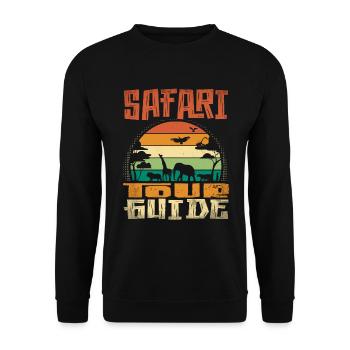 Safari Tour Guide - Unisex Pullover - Schwarz - Vorne - Alina (178cm) & Michal (187cm)