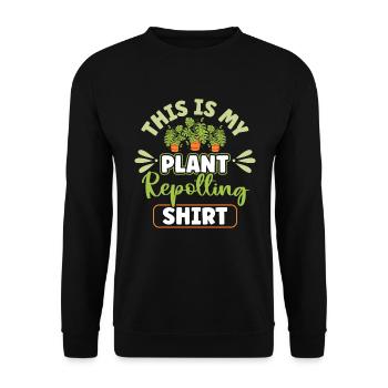Plant Lovers Gardening Garden Gardeners - Unisex Sweatshirt - black - Front - Alina (178cm) & Michal (187cm)