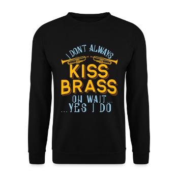 Trumpeter Trumpet Instrument Brass Music - Unisex Sweatshirt - black - Front - Alina (178cm) & Michal (187cm)