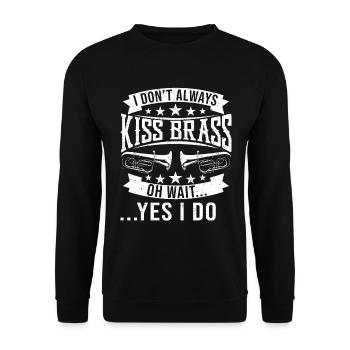 Trumpeter Trumpet Instrument Brass Music - Unisex Sweatshirt - black - Front - Alina (178cm) & Michal (187cm)