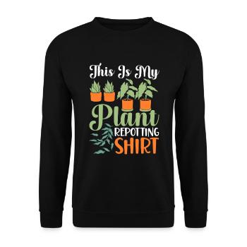 Plant Lovers Gardening Garden Gardeners - Unisex Sweatshirt - black - Front - Alina (178cm) & Michal (187cm)