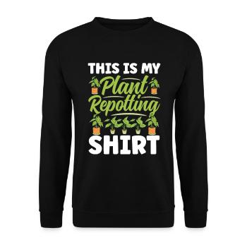 Plant Lovers Gardening Garden Gardeners - Unisex Sweatshirt - black - Front - Alina (178cm) & Michal (187cm)