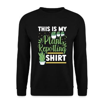 Plant Lovers Gardening Garden Gardeners - Unisex Sweatshirt - black - Front - Alina (178cm) & Michal (187cm)