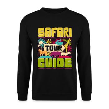 Safari Tour Guide - Unisex Pullover - Schwarz - Vorne - Alina (178cm) & Michal (187cm)