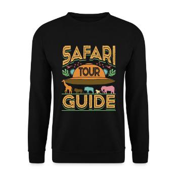 Safari Tour Guide - Unisex Pullover - Schwarz - Vorne - Alina (178cm) & Michal (187cm)