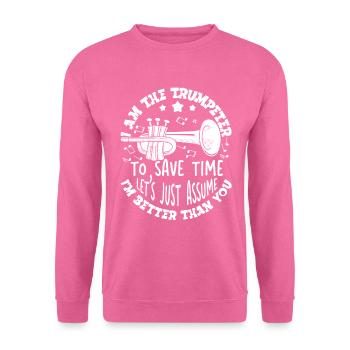 Trompettiste Trompette Instrument Cuivres Musique - Sweat-shirt Unisexe - rose - Devant