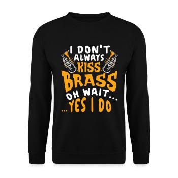 Trumpeter Trumpet Instrument Brass Music - Unisex Sweatshirt - black - Front - Alina (178cm) & Michal (187cm)