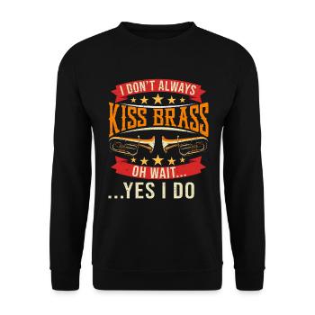 Trumpeter Trumpet Instrument Brass Music - Unisex Sweatshirt - black - Front - Alina (178cm) & Michal (187cm)