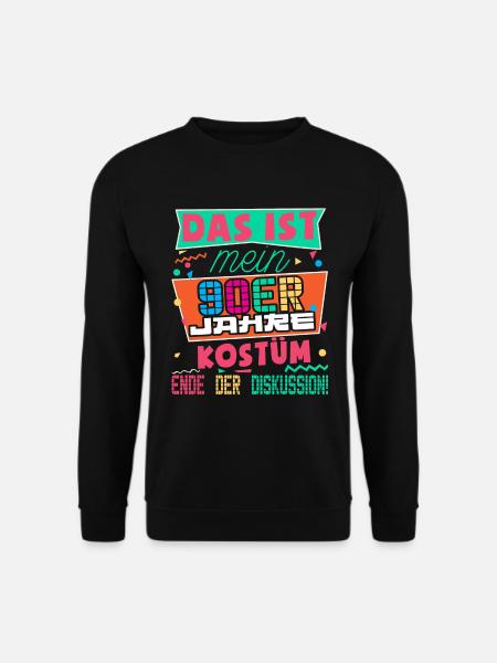 90er Jahre Outfit Kostüm Party Mottoparty Herren - Unisex Pullover - Schwarz