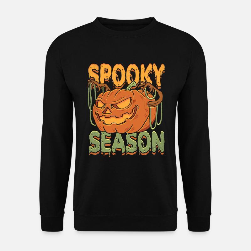 Creepy Pumpkin Halloween - Unisex Sweatshirt - black