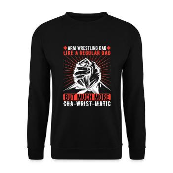 Bras de fer bras de fer père - Sweat-shirt Unisexe - noir - Devant - Alina (178cm) & Michal (187cm)