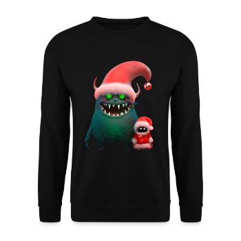 Christmas Monsters - Unisex Sweatshirt - black - Front - Alina (178cm) & Michal (187cm)