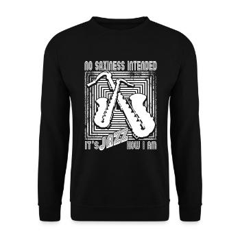 Saxophone Lecteur de saxophone - Sweat-shirt Unisexe - noir - Devant - Alina (178cm) & Michal (187cm)