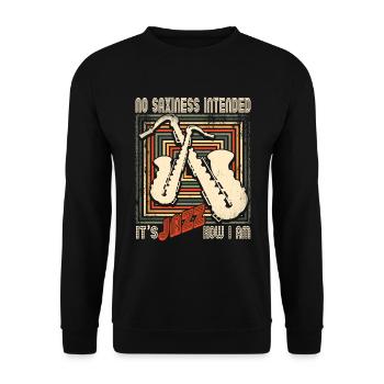 Saxophone Lecteur de saxophone - Sweat-shirt Unisexe - noir - Devant - Alina (178cm) & Michal (187cm)