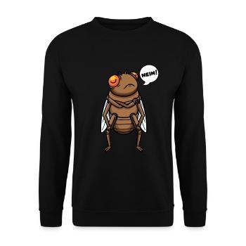 Cigale Insecte Têtu Pas d’entomologiste entomologiste - Sweat-shirt Unisexe - noir - Devant - Alina (178cm) & Michal (187cm)