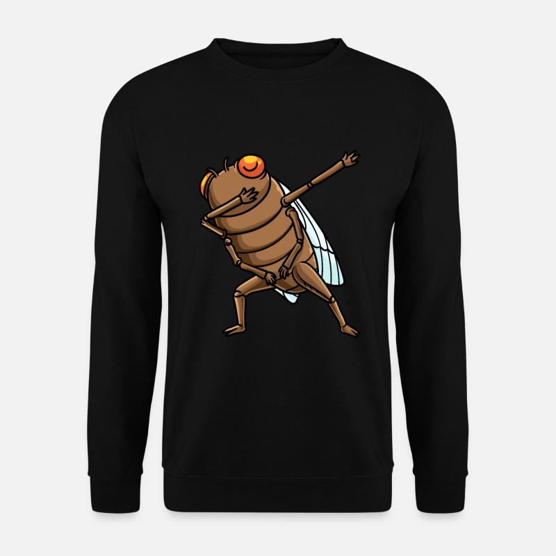 Dabbing Cicada Insect Entomology Entomologist - Unisex Sweatshirt - black