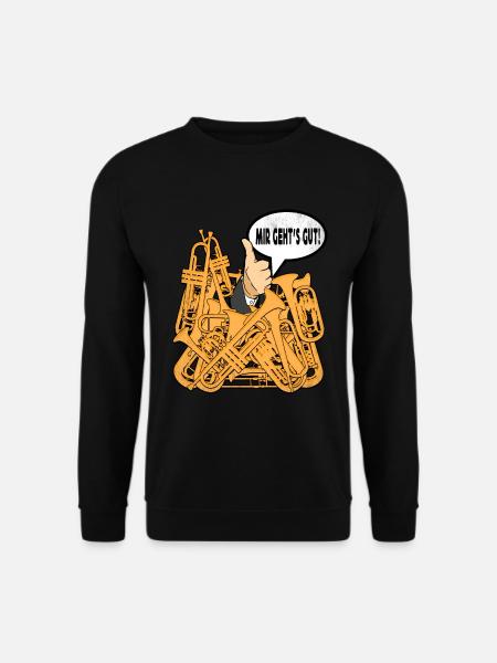 Trompete Blechblasinstrument Trompeter - Unisex Pullover - Schwarz