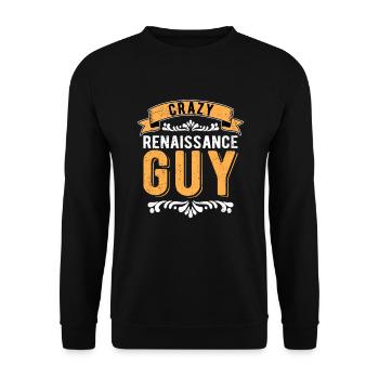 Mittelaltermarkt Crazy Renaissance Guy - Unisex Pullover - Schwarz - Vorne - Alina (178cm) & Michal (187cm)