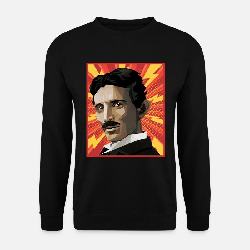 Nicola Tesla Popart - Unisex Pullover - Schwarz