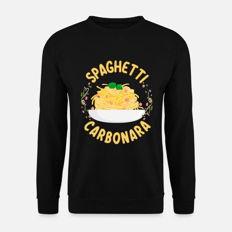 Spaghetti Carbonara | Pasta Liebhaber Köche - Unisex Pullover - Schwarz