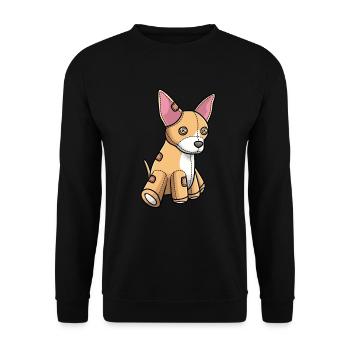 Chiweenie Dog Cuddly Toy - Sweat-shirt Unisexe - noir - Devant - Alina (178cm) & Michal (187cm)