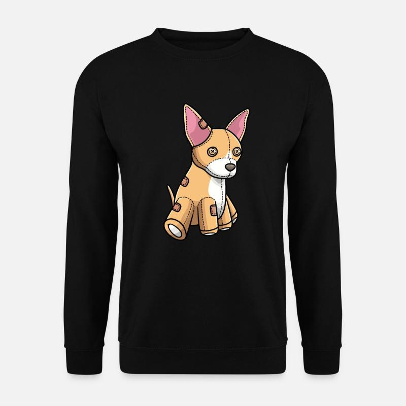 Chiweenie Dog Cuddly Toy - Unisex Sweatshirt - black