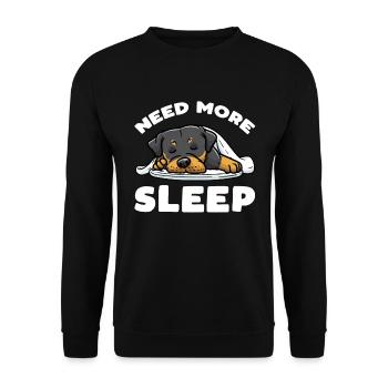 Rottweiler Chien endormi - Sweat-shirt Unisexe - noir - Devant - Alina (178cm) & Michal (187cm)
