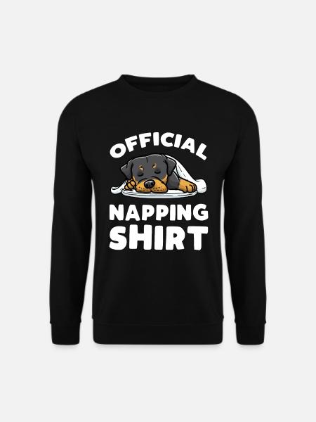 Rottweiler Dog Sleeping Slumbering - Unisex Sweatshirt - black