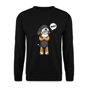 Bernedoodle dog stubborn - Unisex Sweatshirt - black - Front - Alina (178cm) & Michal (187cm)