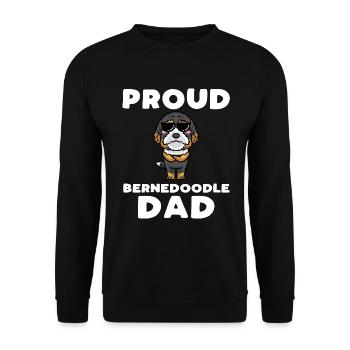 Bernedoodle Dog - Unisex Sweatshirt - black - Front - Alina (178cm) & Michal (187cm)