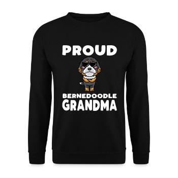 Bernedoodle Dog - Unisex Sweatshirt - black - Front - Alina (178cm) & Michal (187cm)