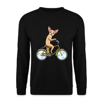Chiweenie Dog avec cycliste cycliste - Sweat-shirt Unisexe - noir - Devant - Alina (178cm) & Michal (187cm)