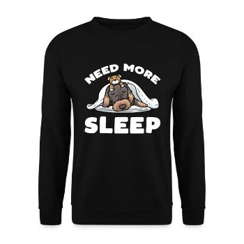 Rauhaardackel Hund Schlafen Schlummern - Unisex Pullover - Schwarz - Vorne - Alina (178cm) & Michal (187cm)