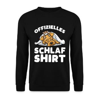 Welsh Terrier Hund Mit Kuscheltier Schlaf - Unisex Pullover - Schwarz - Vorne - Alina (178cm) & Michal (187cm)