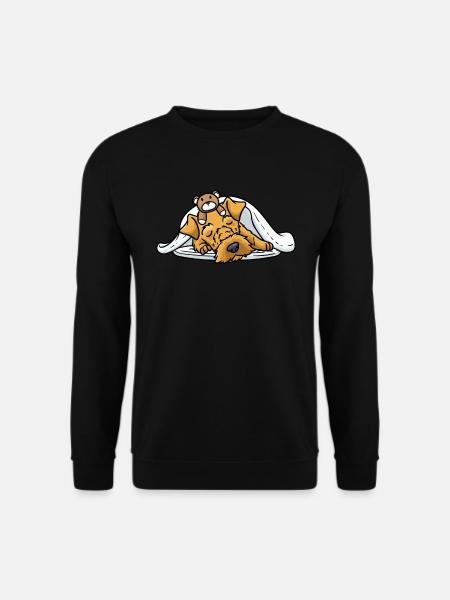 Welsh Terrier Hund Mit Kuscheltier Schlaf - Unisex Pullover - Schwarz