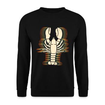 Écrevisse rétro écrevisse écrevisse animal marin - Sweat-shirt Unisexe - noir - Devant - Alina (178cm) & Michal (187cm)