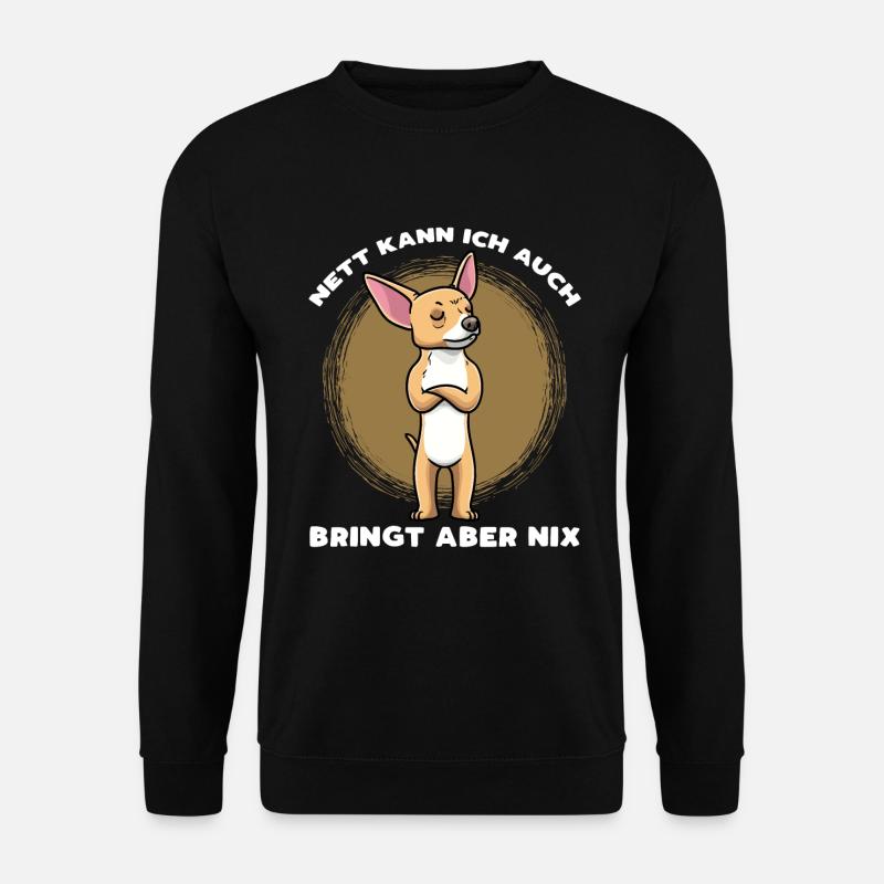 Chiweenie Hund Stur - Unisex Pullover - Schwarz