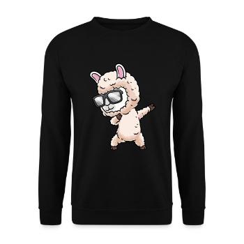 Dab Alpaga avec lunettes de soleil Enfants - Sweat-shirt Unisexe - noir - Devant - Alina (178cm) & Michal (187cm)