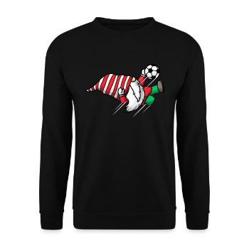 Noël Elfes Footballeurs Elfes Noël - Sweat-shirt Unisexe - noir - Devant - Alina (178cm) & Michal (187cm)