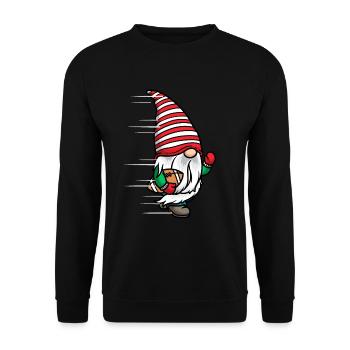 Weihnachtszwerg Weihnachten Wichtel Football - Unisex Pullover - Schwarz - Vorne - Alina (178cm) & Michal (187cm)