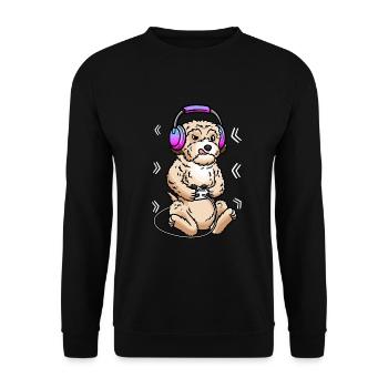Maltipoo Dog Jeux vidéo - Sweat-shirt Unisexe - noir - Devant - Alina (178cm) & Michal (187cm)